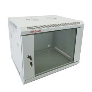 Armario rack mural 19'' 9U 570x450x520mm pared SOHORack desmontado DIY blanco RAL7035 de RackMatic