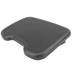 Reposapiés con plataforma ajustable de plástico negro 460 x 340 mm goma