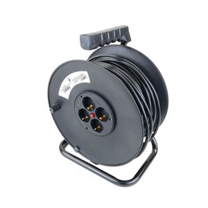 Enrollacables eléctrico de 4 schuko de 50 m