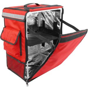 Nevera portátil roja 42 Litros 35x49x25cm, mochila bolsa isotérmica para picnic, camping, playa, entrega de alimentos en moto o bicicleta