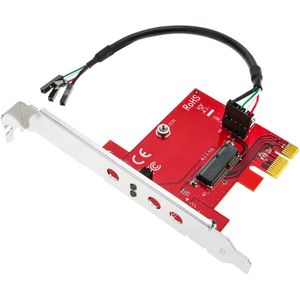 Tarjeta PCIe a M.2 E-Key con puerto USB