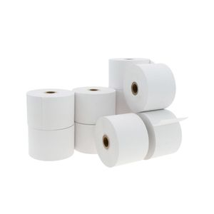 Rollo bobina de papel térmico para impresora TPV y caja registradora 44x52mm 10 unidades