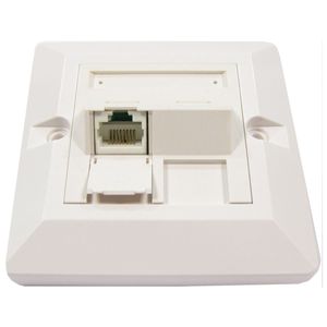 Placa de pared de 80x80 de 1 RJ45 Cat.5e UTP