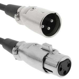 Cable DMX DMX512 XLR 3pin macho a XLR 3pin hembra 3 metros