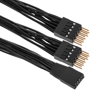 Cable duplicador USB de placa madre 10-pin USB AC97 HD-Audio