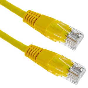 Cable de red ethernet Cat. 5e UTP de 2 m de color amarillo