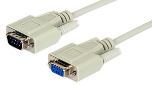 Cable Alargador DB9 M/H Inyectado - 1:1, Para Comunicación de Datos