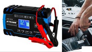 Cargador bateria auto-detección, mantenimiento 12V - 24V 8A Máx
