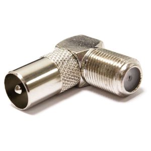 Adaptador RCA-macho a F-hembra tipo ángulo