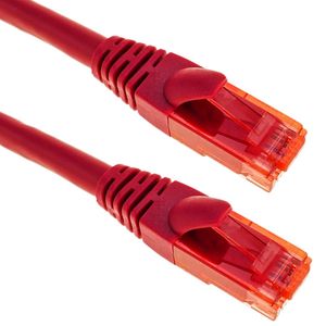 Cable de red ethernet Cat. 6a UTP de 5 m de color rojo ultra flexible