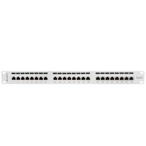 Patch panel 19" blanco de 24 RJ45 CAT.6 FTP 1U Lanberg PPS6-1024-S