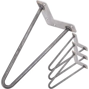 Pies para mesa y mueble estilo vintage Patas en acero 2 varillas 30 cm 4-pack