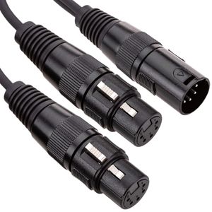 Duplicador de audio cannon XLR macho a 2 XLR hembra 5-pin