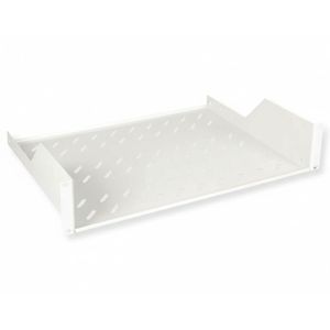 Bandeja rack 19" de fijación frontal de 2U y profundidad 350 mm blanco