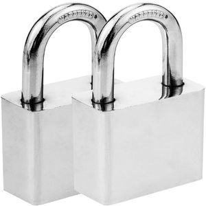 Candado de seguridad acero 50mm 2-pack