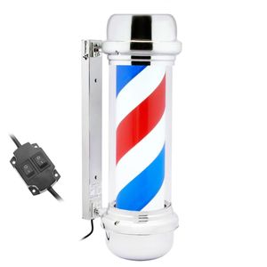 Poste de barbero luminoso y giratorio para peluquerías de 230 x 690 mm