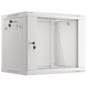 Armario Rack mural 19" 9U F450 600x450x512mm pared desmontado DIY blanco Lanberg