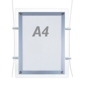 Marco cuadro iluminado por LED A4 313x365mm doble cara de metacrilato para cartel anuncio letrero