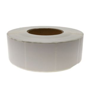 Rollo bobina de 2300 etiquetas adhesivas para impresora térmica directa 50.8x50.8mm