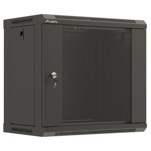 Armario rack mural 19'' 9U 540x350x500mm negro pared desmontado DIY Lanberg