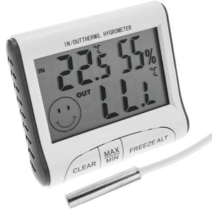 Termómetro e higrómetro con sensor doble interior exterior DW-0223