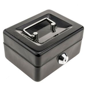Caja fuerte portátil para dinero caudales billetes y monedas 125 x 95 x 55 mm