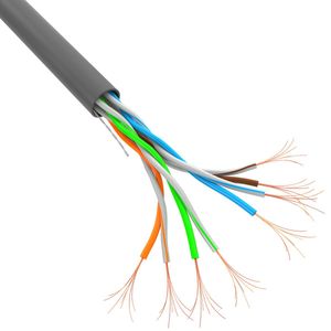 Bobina de cable de red ethernet Cat. 5e UTP CCA de 305 m rígido de color gris LCU5-11CC-0305-S