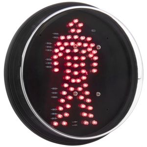 Luz LED para semáforo IP65 200mm de 12-24V peatón rojo
