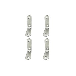 Escuadra de ángulo de acero inoxidable 60x60x19mm pack 4 unidades