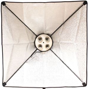 Foco de luz continua con softbox 60x60cm 4xE27