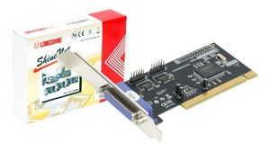 Tarjeta Longshine PCI 1 puerto paralelo y 2 puertos série RS-232 con soporte de bajo perfil