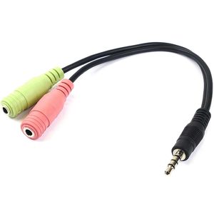 Adaptador de audio OMTP para auricular y micrófono minijack 3.5mm