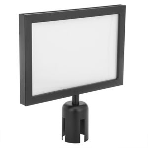 Portacarteles A4 color negro para poste separador