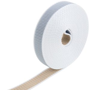 Cinta para persiana de nylon reversible gris y blanco y beige y blanco de 22mm x 6m