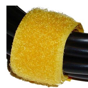 Cinta adherente ordena cables 20x160mm 100 unidades amarillo