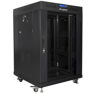 Armario Rack 19" de pie 15U F600 600x600x905mm negro Lanberg