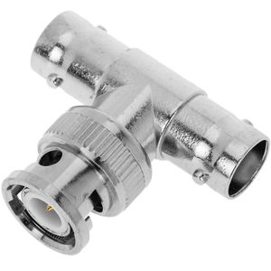 Conector T de 1 BNC macho a 2 BNC hembra