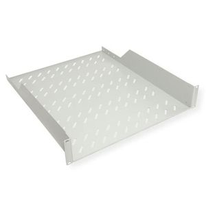 Bandeja rack 19" de fijación frontal de 2U y profundidad 550 mm blanco