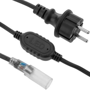 Cable rectificador de alimentación para tubos LED de 1 cm con conector de 2 pin, 250V 16A