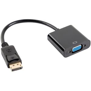 Adaptador Lanberg DisplayPort 1.1 macho a VGA de 15 pines hembra 20cm negro