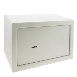 Caja fuerte de seguridad de acero y con llaves 31 x 20 x 20 cm beige