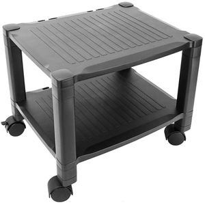 Mesa auxiliar 2 niveles para impresora con ruedas