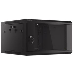 Armario Rack mural 19" 6U F600 600x600x379mm pared desmontado DIY negro Lanberg