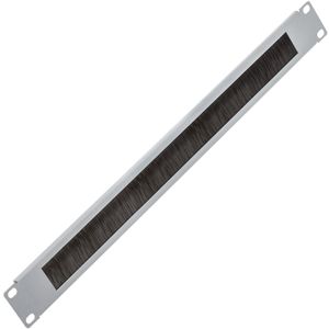 Panel pasacables para rack 19" de 1U con cepillo y color blanco