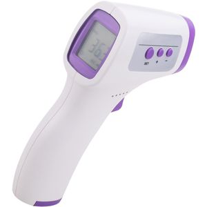 Termómetro infrarrojo multifuncional sin contacto para la medición de temperatura corporal, superficies o ambiental.