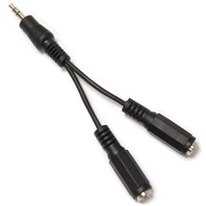 Adaptador de audio estéreo duplicador minijack 3.5mm macho a 2 minijack 3.5mm hembra 10cm
