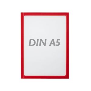 Marco magnético flexible rojo A5 para letreros con imán