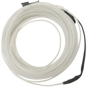 Cable electroluminiscente transparente-blanco de 2.3mm en bobina 5m con pilas
