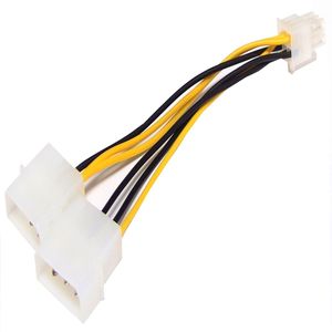 Cable MOLEX 2x4Pin-M a PCI-EXPRESS 6Pin-H (Mini-Fit:4.20 Pitch)