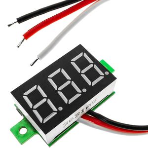 Visor LCD de 3 dígitos verde y con voltímetro 0-100VDC